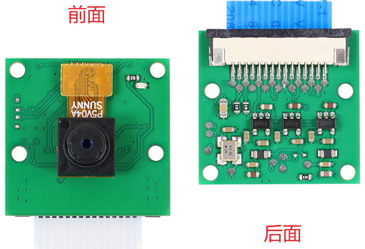 Raspberry Pi Camera Module 5MP 正反面图